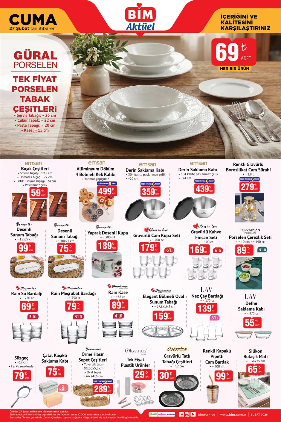 BİM 27 Şubat 2026 aktüel ürünler kataloğu 2