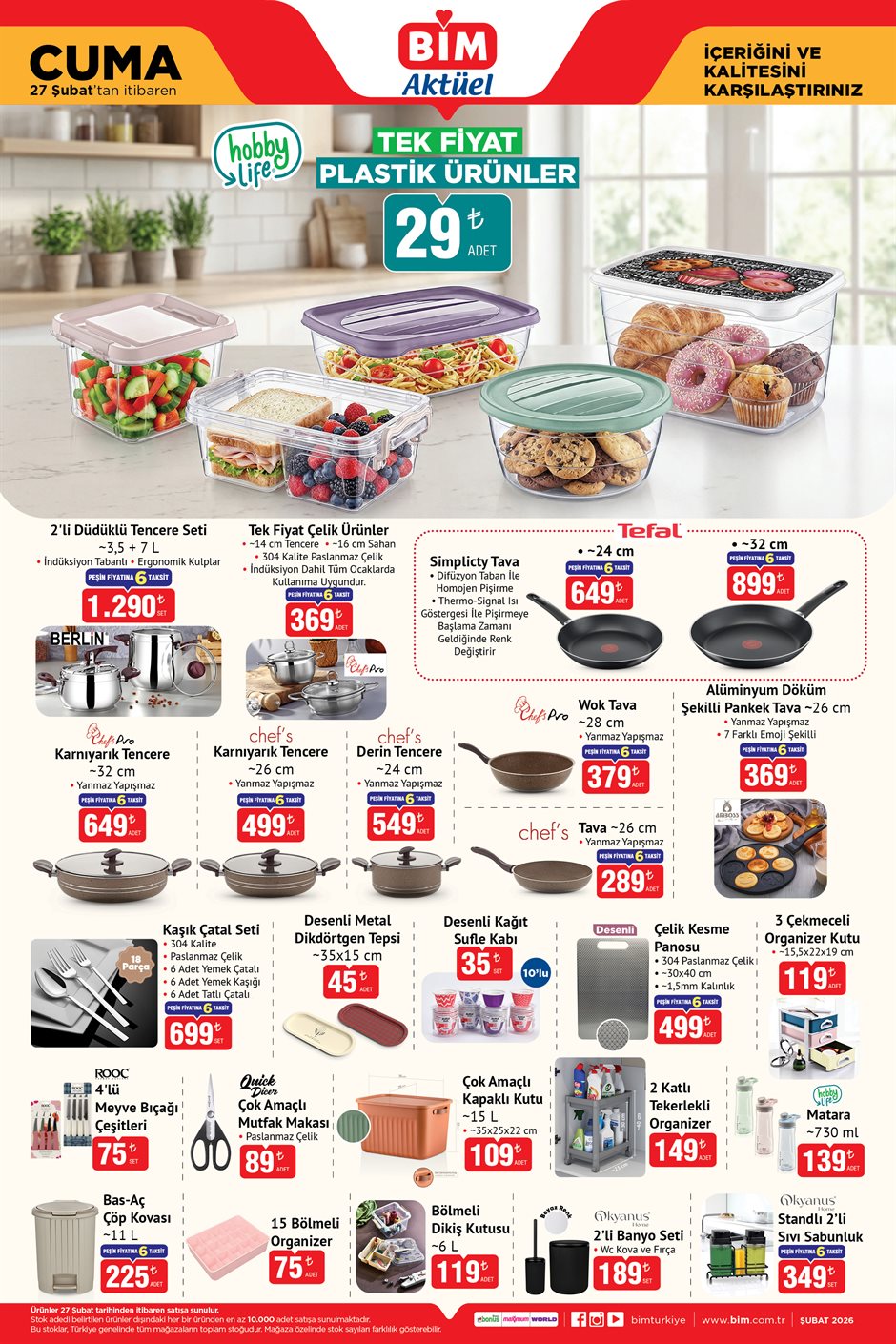 BİM 27 Şubat 2026 aktüel ürünler kataloğu 3
